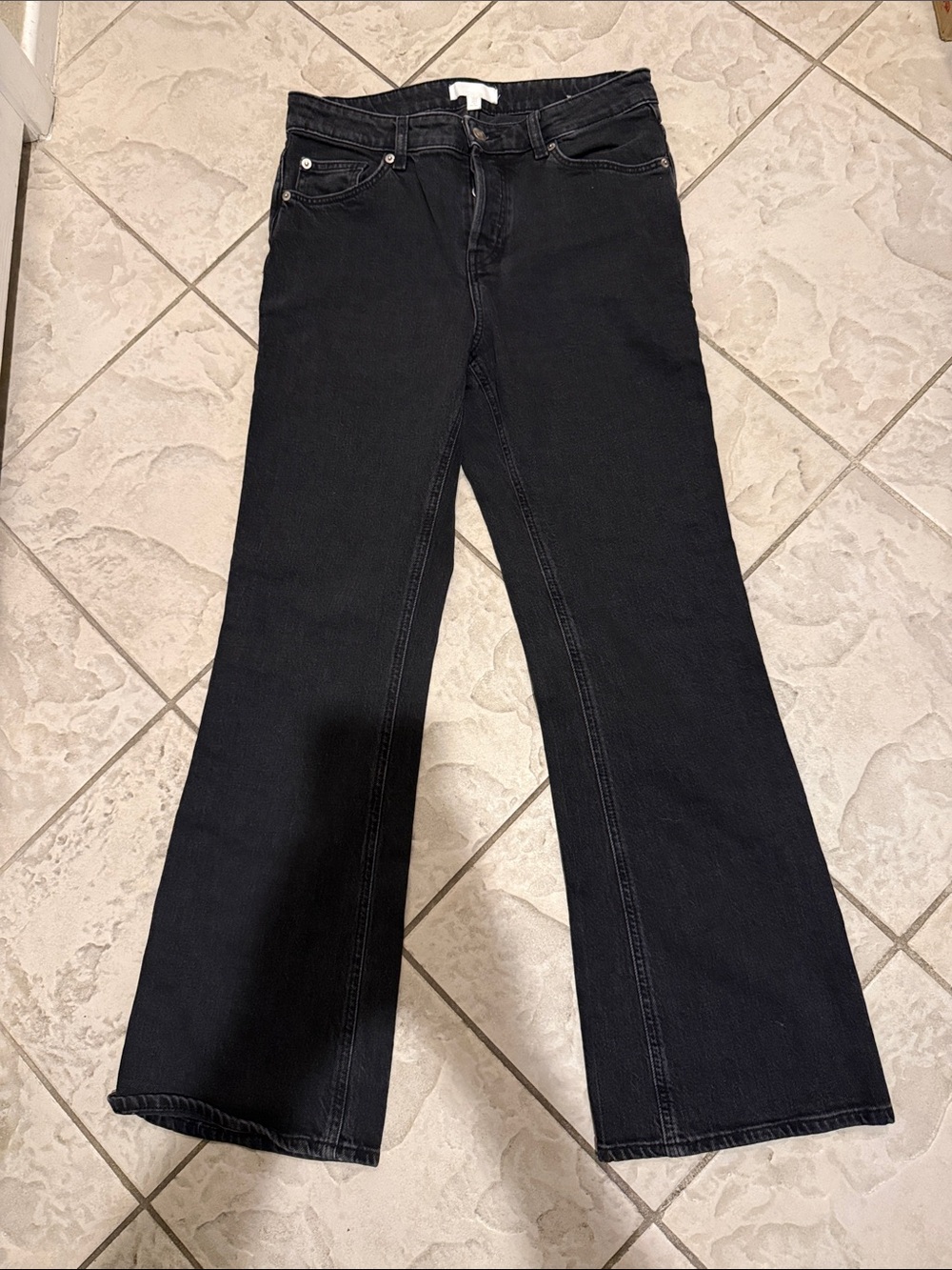 H&M Black Flare Jeans - High Rise Wide Leg